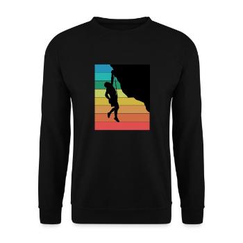 Grimpeur sur rochers - Sweat-shirt Unisexe - noir - Devant - Alina (178cm) & Michal (187cm)