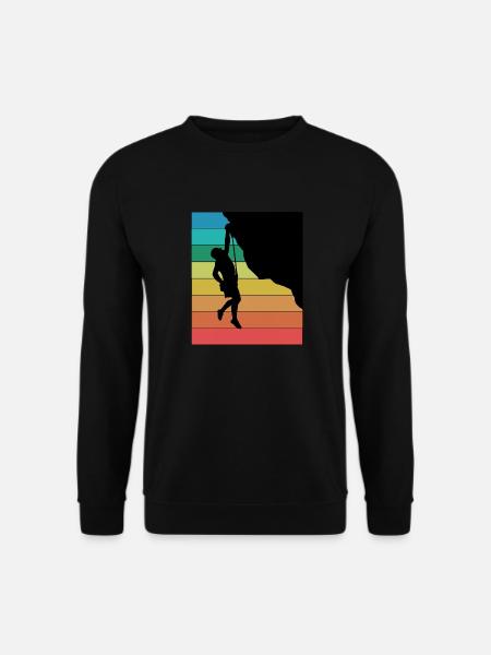 Kletterer auf Felsen - Unisex Pullover - Schwarz