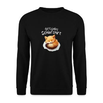 Schlafshirt - Unisex Pullover - Schwarz - Vorne - Alina (178cm) & Michal (187cm)