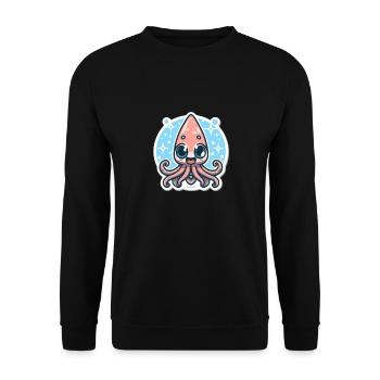 Tintenfisch-Liebhaber - Unisex Pullover - Schwarz - Vorne - Alina (178cm) & Michal (187cm)