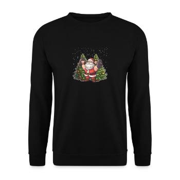 Gymnase de Noël - Sweat-shirt Unisexe - noir - Devant - Alina (178cm) & Michal (187cm)