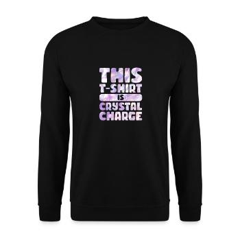 Ce T-Motive est une charge cristalline - Sweat-shirt Unisexe - noir - Devant - Alina (178cm) & Michal (187cm)