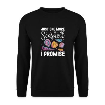 Just one Seashell I promise - Unisex Pullover - Schwarz - Vorne - Alina (178cm) & Michal (187cm)