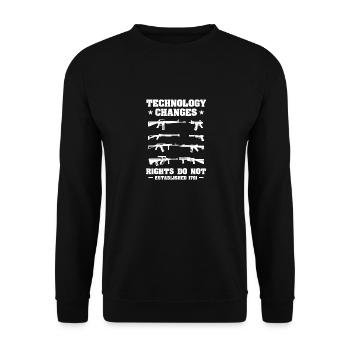 Changements technologiques Les droits ne sont pas établis 1791 - Sweat-shirt Unisexe - noir - Devant - Alina (178cm) & Michal (187cm)