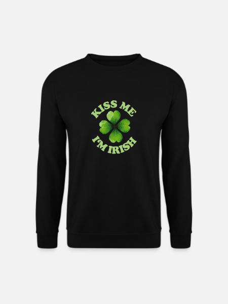 Kiss Me I'm Irish St Patricks - Unisex Sweatshirt - black