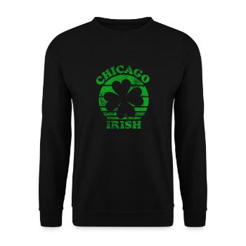 chicago irish - Unisex Pullover - Schwarz - Vorne - Alina (178cm) & Michal (187cm)