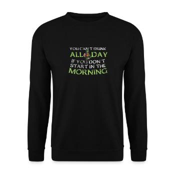 vous ne pouvez pas boire - Sweat-shirt Unisexe - noir - Devant - Alina (178cm) & Michal (187cm)