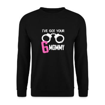 I've got your 6 mommy Police officer - Unisex Sweatshirt - black - Front - Alina (178cm) & Michal (187cm)