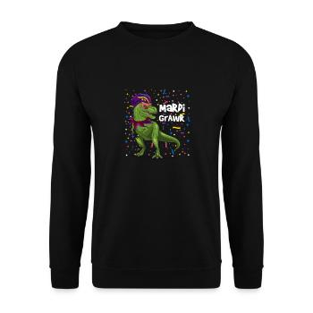 Mardi Grawr Mardi Gras - Unisex Pullover - Schwarz - Vorne - Alina (178cm) & Michal (187cm)