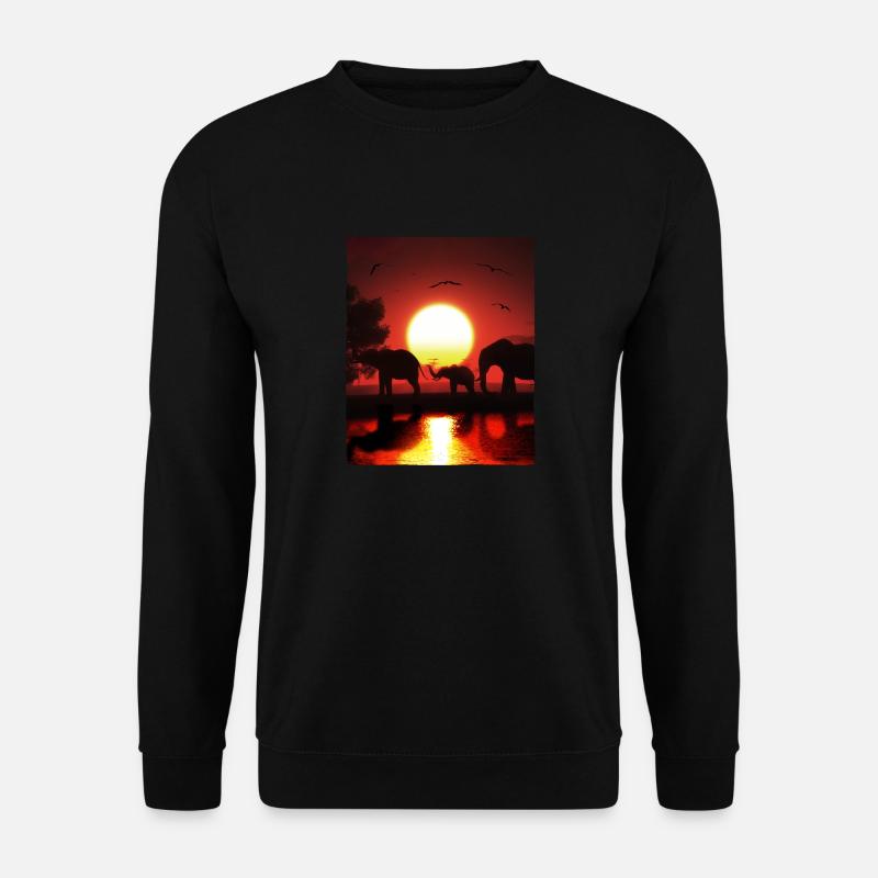 Éléphant Faune - Sweat-shirt Unisexe - noir