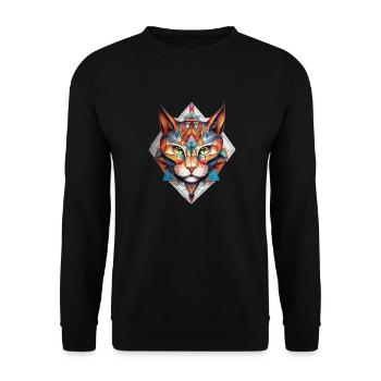 T-shirt Chat - Sweat-shirt Unisexe - noir - Devant - Alina (178cm) & Michal (187cm)