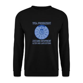 HU Zustand entspricht Alter und Laufleistung Auto - Unisex Pullover - Schwarz - Vorne - Alina (178cm) & Michal (187cm)