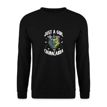 Juste une fille qui aime Chupacabra - Sweat-shirt Unisexe - noir - Devant - Alina (178cm) & Michal (187cm)
