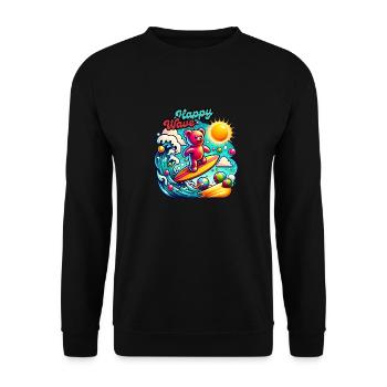 Joyeux nounours de surf - Aventure d’été - Sweat-shirt Unisexe - noir - Devant - Alina (178cm) & Michal (187cm)