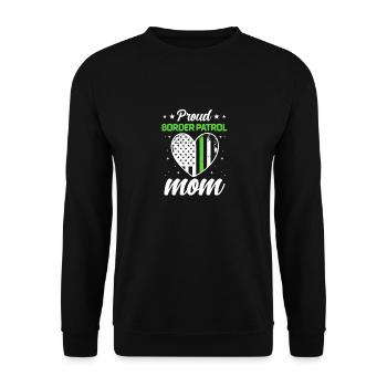 Fière maman de la patrouille frontalière Garde nationale - Sweat-shirt Unisexe - noir - Devant - Alina (178cm) & Michal (187cm)