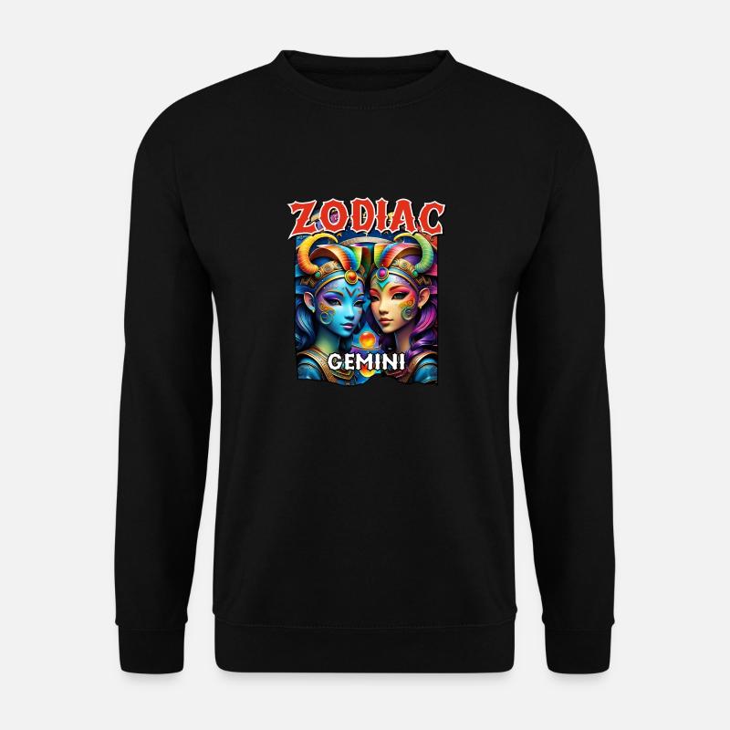 Zodiac Gemini - Gemini zodiac sign - Unisex Sweatshirt - black