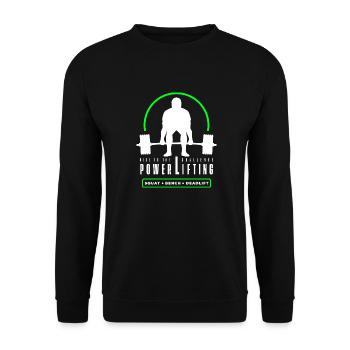 Powerlifting Deadlift - Rise to The Challenge - Unisex Sweatshirt - black - Front - Alina (178cm) & Michal (187cm)