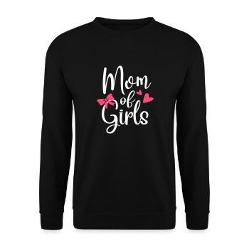 Maman de filles Maman filles filles maman fière maman - Sweat-shirt Unisexe - noir - Devant - Alina (178cm) & Michal (187cm)