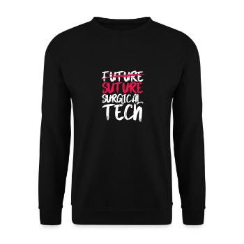 Future Suture surgical tech - Unisex Pullover - Schwarz - Vorne - Alina (178cm) & Michal (187cm)