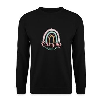 Carrying Mode on Surrogacy Mother - Unisex Sweatshirt - black - Front - Alina (178cm) & Michal (187cm)