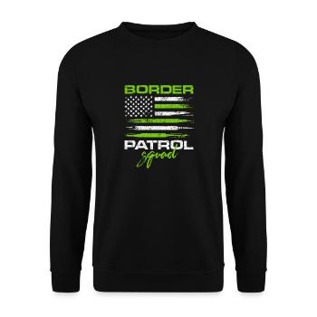 Border Patrol Squad Usa Patriotism Frontier - Unisex Sweatshirt - black - Front - Alina (178cm) & Michal (187cm)