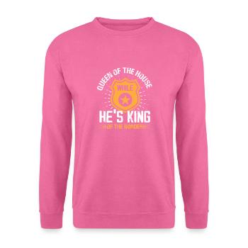 Reine de la maison alors qu’il est roi de la frontière - Sweat-shirt Unisexe - rose - Devant