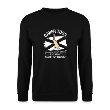 Lancer de caber parce que les autres sports ne le sont tout simplement pas - Sweat-shirt Unisexe - noir - Devant - Alina (178cm) & Michal (187cm)