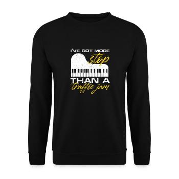 I've Got More Stops Than A Traffic Jam Organ - Unisex Pullover - Schwarz - Vorne - Alina (178cm) & Michal (187cm)
