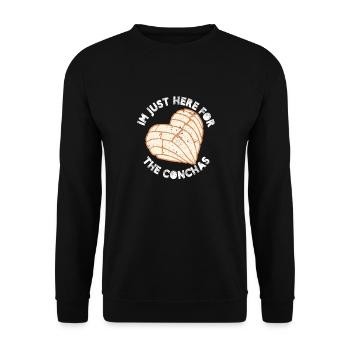 I'm Just Here For The Conchas Mexican Breakfast - Unisex Sweatshirt - black - Front - Alina (178cm) & Michal (187cm)