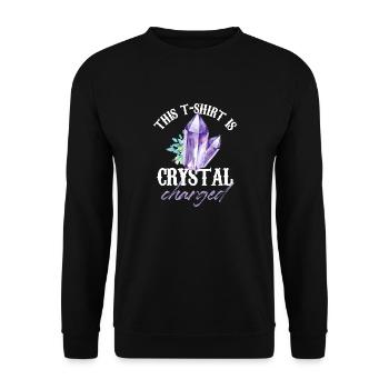 Ce design en guérisseur Reiki chargé de cristal - Sweat-shirt Unisexe - noir - Devant - Alina (178cm) & Michal (187cm)
