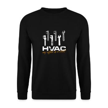 HVAC My Office Is A Duct Climate Air Control HVAC - Unisex Sweatshirt - black - Front - Alina (178cm) & Michal (187cm)
