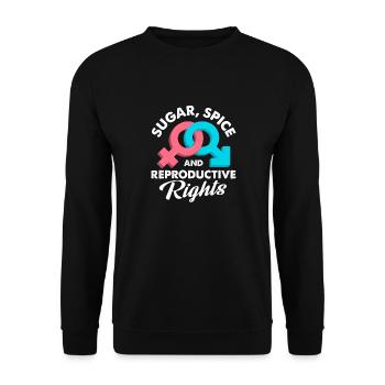 Sugar Spice and reproductive rights - Unisex Sweatshirt - black - Front - Alina (178cm) & Michal (187cm)