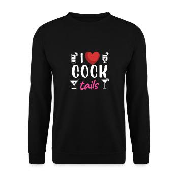 I love cocktails - Unisex Pullover - Schwarz - Vorne - Alina (178cm) & Michal (187cm)