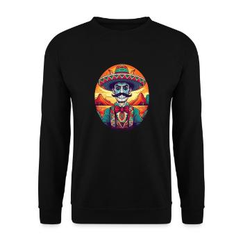 5 de Mayo Party Drinko de Mayo Sugar Skull Sombr - Unisex Sweatshirt - black - Front - Alina (178cm) & Michal (187cm)