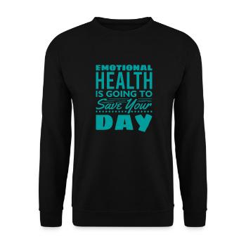 Emotional Health - Unisex Sweatshirt - black - Front - Alina (178cm) & Michal (187cm)