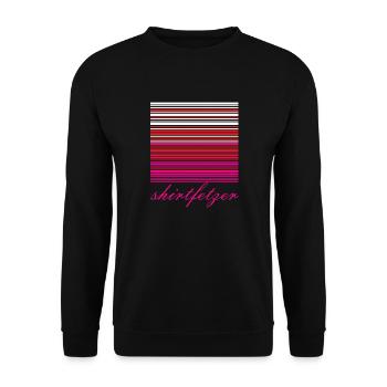 stripes red white SHIRTFETZERAkkustand Gradient - Unisex Sweatshirt - black - Front - Alina (178cm) & Michal (187cm)