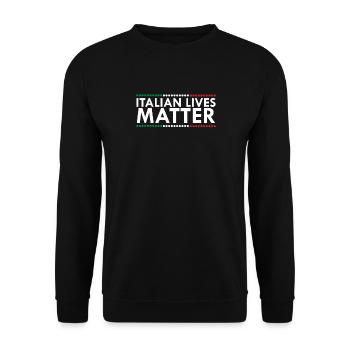 Italian Lives Matter - Unisex Sweatshirt - black - Front - Alina (178cm) & Michal (187cm)