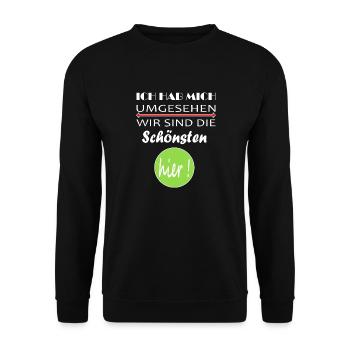 Un dicton drôle pour chaque femme et chaque homme - Sweat-shirt Unisexe - noir - Devant - Alina (178cm) & Michal (187cm)