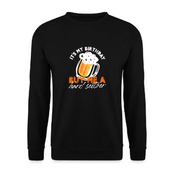 It's My Birthday Buy Me A Hard Seitzer Pub Crawl - Unisex Pullover - Schwarz - Vorne - Alina (178cm) & Michal (187cm)