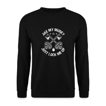 Take My Money Just Lock Me Up Escape Game - Sweat-shirt Unisexe - noir - Devant - Alina (178cm) & Michal (187cm)