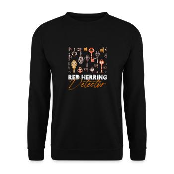 Red Herring Detector Locked Mystery Room Escape - Unisex Sweatshirt - black - Front - Alina (178cm) & Michal (187cm)