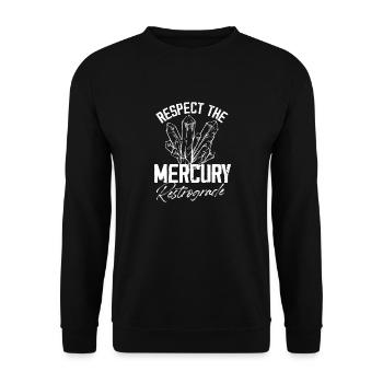 Respect The Mercury Retrograde Astrological Motion - Unisex Sweatshirt - black - Front - Alina (178cm) & Michal (187cm)