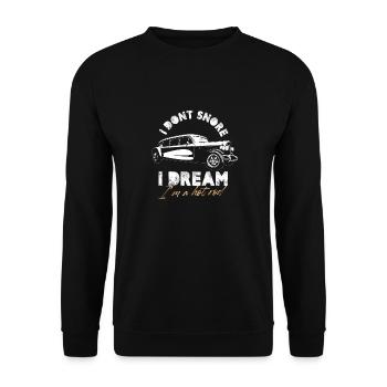 Je ne ronfle pas, je rêve que je suis une voiture classique Hot Rod - Sweat-shirt Unisexe - noir - Devant - Alina (178cm) & Michal (187cm)