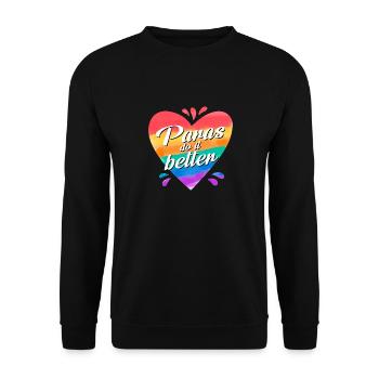 Paras do it better - Unisex Sweatshirt - black - Front - Alina (178cm) & Michal (187cm)
