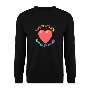 Two Heads are better than one Para Educator - Unisex Sweatshirt - black - Front - Alina (178cm) & Michal (187cm)