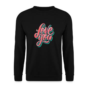 Love You Boldly - Unisex Sweatshirt - black - Front - Alina (178cm) & Michal (187cm)