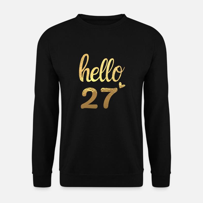 Hello 27 doré - Sweat-shirt Unisexe - noir
