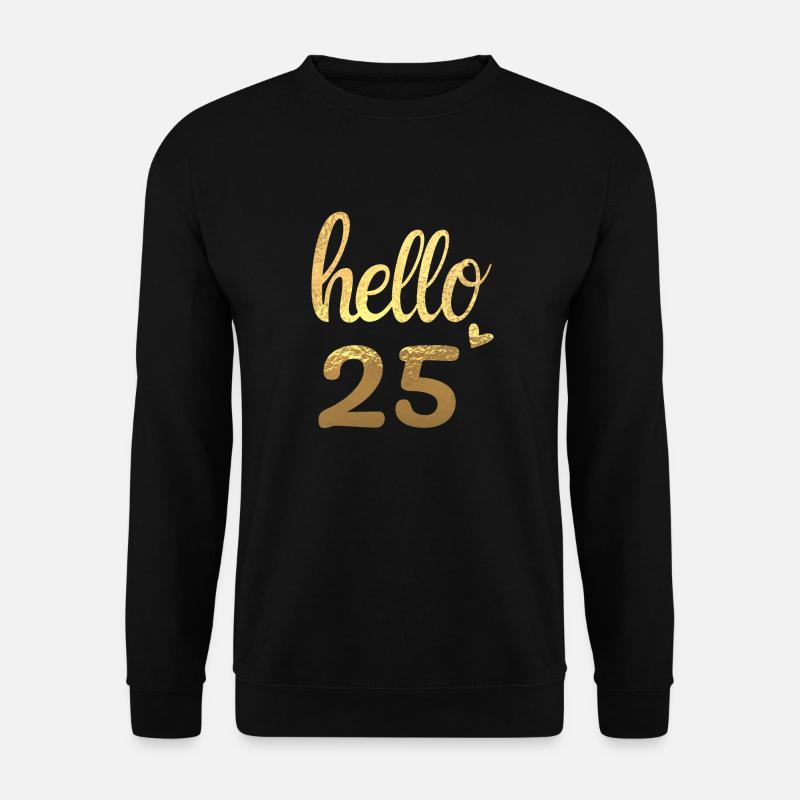 Hallo 25 Gold - Unisex Pullover - Schwarz