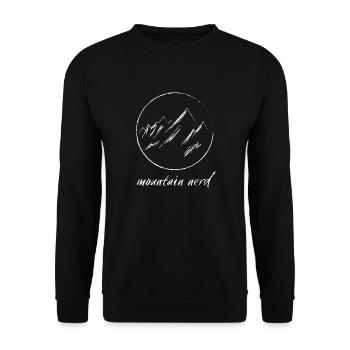 Mountain Nerd - Unisex Sweatshirt - black - Front - Alina (178cm) & Michal (187cm)