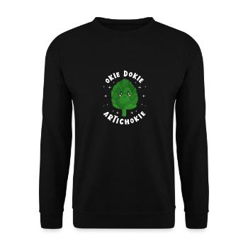okie dokie artichokie Design for a fan of - Unisex Pullover - Schwarz - Vorne - Alina (178cm) & Michal (187cm)